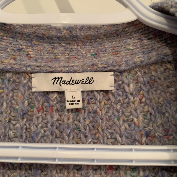 Madewell marbled sky speckled cardigan large - Picture 3 of 3
